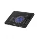Βάση με ανεμιστήρα για Laptop 10-14'' από ABS - μεταλλικό πλέγμα σε μαύρο χρώμα & οπίσθιο φωτισμό