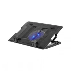Βάση με ανεμιστήρα για Laptop 14-17'' με οπίσθιο φωτισμό σε μαύρο χρώμα 