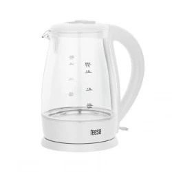 Ηλεκτρικός βραστήρας TEESA με χωρητικότητα 1,7L σε λευκό χρώμα με φίλτρο αντί-ασβεστίου