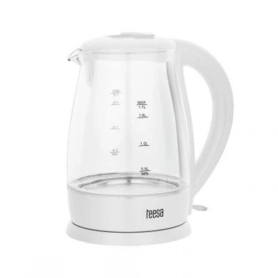 Ηλεκτρικός βραστήρας TEESA με χωρητικότητα 1,7L σε λευκό χρώμα με φίλτρο αντί-ασβεστίου Ηλεκτρικός βραστήρας TEESA με χωρητικότητα 1,7L σε λευκό χρώμα με φίλτρο αντί-ασβεστίου