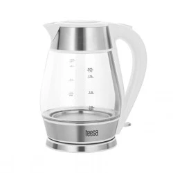 Ηλεκτρικός Βραστήρας TEESA με χωρητικότητα 1,7L σε λευκό χρώμα περιστρεφόμενη βάση 360 °