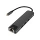 Αντάπτορας (HUB) USB C σε 2xUSB 3.0 - HDMI - RJ45 & δύο υποδοχές USB 3.0 σχεδιασμένες κυρίως για φορητούς υπολογιστές Apple