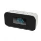 Ραδιόφωνο - Ρολόϊ με λειτουργία Bluetooth AUX, USB με οθόνη LCD Kruger&Matz σε μαύρο - ασημί χρώμα 