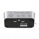 Ραδιόφωνο - Ρολόϊ με λειτουργία Bluetooth AUX, USB με οθόνη LCD Kruger&Matz σε μαύρο - ασημί χρώμα 