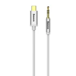 Καλώδιο USB Type C - 3.5mm με μήκος καλωδίου 1.2m M/M BASEUS σε λευκό χρώμα