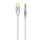 Καλώδιο USB Type C - 3.5mm με μήκος καλωδίου 1.2m M/M BASEUS σε λευκό χρώμα