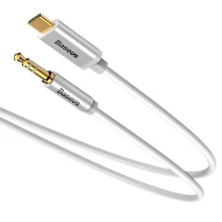 Καλώδιο USB Type C - 3.5mm με μήκος καλωδίου 1.2m M/M BASEUS σε λευκό χρώμα