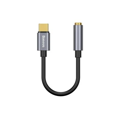 Αντάπτορας USB Type C - 3.5mm M/F με καλώδιο BASEUS σε γκρι χρώμα