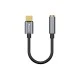 Αντάπτορας USB Type C - 3.5mm M/F με καλώδιο BASEUS σε γκρι χρώμα