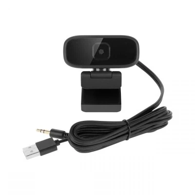 Webcam με ανάλυση εικόνας HD 720p REBEL Comp & ενσωματωμένο στερεοφωνικό μικρόφωνο μαύρο χρώμα 