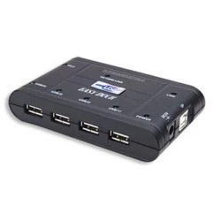 Multi-port hub USB-PS/2-LAN-Serial Manhattan με tαχύτητα μεταφοράς δεδομένων έως 480Mbps