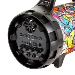 Φορητό ηχείο bluetooth με μικρόφωνο KOM0944 REBEL εμβέλεια bluetooth έως 10m με λειτουργία karaoke