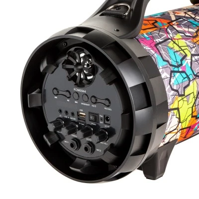 Φορητό ηχείο bluetooth με μικρόφωνο KOM0944 REBEL εμβέλεια bluetooth έως 10m με λειτουργία karaoke