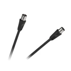 Καλώδιο κεραίας TV μήκος 3m M/F σε μαύρο χρώμα