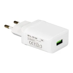 Φορτιστής με υποδοχή USB QC3.0 18W BLOW μοντέρνος σχεδιασμός με προστασία από υπέρταση
