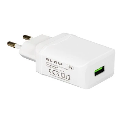Φορτιστής με υποδοχή USB QC3.0 18W BLOW μοντέρνος σχεδιασμός με προστασία από υπέρταση Φορτιστής με υποδοχή USB QC3.0 18W BLOW μοντέρνος σχεδιασμός με προστασία από υπέρταση