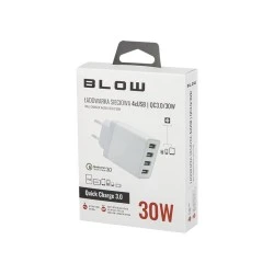Φορτιστής με υποδοχή 4xUSB QC3.0 30W BLOW με μοντέρνο σχεδιασμό & προστασία από υπερτάσεις