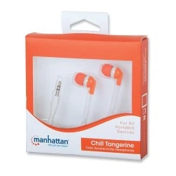 Ακουστικά ψείρες Manhattan in-ear πορτοκαλί συμβατά με πολλά  smartphones, tablets, MP3 players, laptop