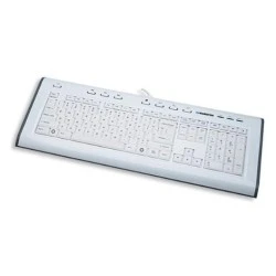 Manhattan Keyboard MULTIMEDIA ΜΕ USB Hub 2-θυρώνγια σύνδεση πρόσθετων συσκευών λευκό χρώμα 