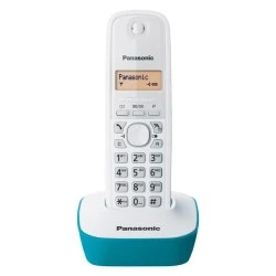 Ασύρματο τηλέφωνο Panasonic KX-TG1611GRC σε λευκό - μπλε με ελληνικό μενού & φωτιζόμενη οθόνη