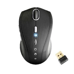 Ποντίκι Gigabyte GM-M7800S με πέτρες Swarovski  & επένδυση πολυτελούς δέρματος σε μαύρο χρώμα