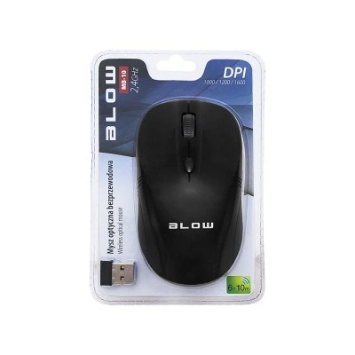 Ασύρματο ποντίκι BLOW MB-10 σύνδεση USB με ανάλυση 1000/1200/1600 DPI μαύρο χρώμα 
