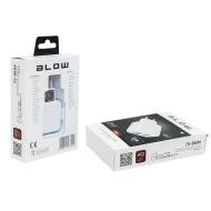 Φορτιστής τοίχου με θύρες 2xUSB 1A & ένταση 2.1A με προστασία από υπέρταση σε λευκό χρώμα