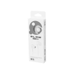 Ακουστικά ενσύρματα με μικρόφωνο BLOW B-15 σε λευκό χρώμα με μήκος καλωδίου 1.2m Ακουστικά ενσύρματα με μικρόφωνο BLOW B-15 σε λευκό χρώμα με μήκος καλωδίου 1.2m
