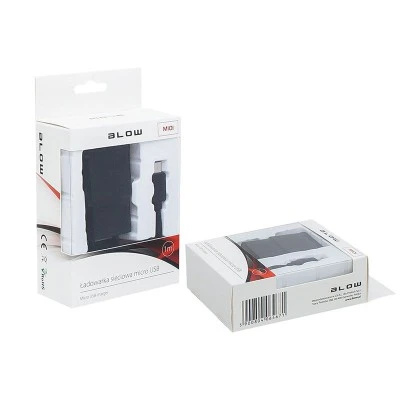 Φορτιστής 2.1A με καλώδιο microUSB με προστασία από βραχυκύκλωμα σε μαύρο χρώμα
