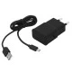 Φορτιστής 2.1A με καλώδιο microUSB με προστασία από βραχυκύκλωμα σε μαύρο χρώμα