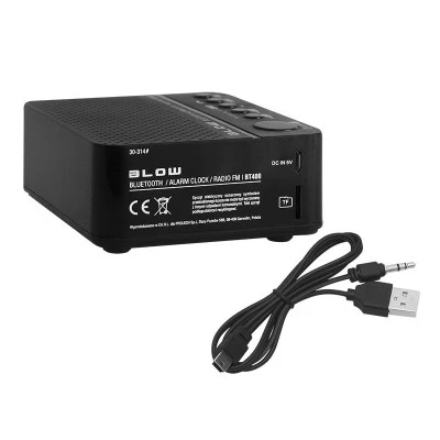 Bluetooth Ραδιόφωνο-Ρολόι BLOW υποδοχή micro USB στην υποδοχή 3.5mm και USB με ξυπνητήρι
