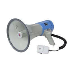 Τηλεβόας με μικρόφωνο χειρός ισχύς 25W σε μπλε - γκρι χρώμα με διάμετρο 23cm