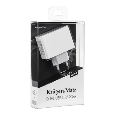 Φορτιστής 2 x USB 2.1A & 1A με καλώδιο microUSB Kruger&Matz γρήγορη φόρτιση Φορτιστής 2 x USB 2.1A & 1A με καλώδιο microUSB Kruger&Matz γρήγορη φόρτιση