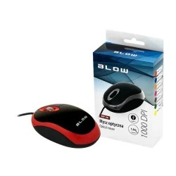 Οπτικό ποντίκι BLOW MP-20 σύνδεση μέσω USB 1000DPI μαύρο χρώμα με κόκκινο φινίρισμα