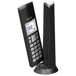Ασύρματο Τηλέφωνο Panasonic KX-TGK210GRB σε μαύρο χρώμα με μνήμη αναγνώρισης 50 κλήσεων 