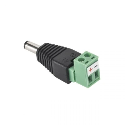 Φις Τροφοδοσιας DC 5.5X2.5 με κλέμμα γωνία θηλυκό