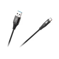 Καλώδιο USB - USB Cμε μήκος 2m REBEL σε μαύρο χρώμα λειτουργία φόρτωσης & συγχρονισμού δεδομένων