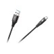 Καλώδιο USB - USB Cμε μήκος 2m REBEL σε μαύρο χρώμα λειτουργία φόρτωσης & συγχρονισμού δεδομένων