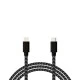 Καλώδιο USB C - Lightning (iPhone) QC 20W μήκος 1m BLOW σε μαύρο - γκρι χρώμα υφασμάτινο
