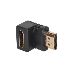 Αντάπτορας με υποδοχή HDMI M/F γωνία μαύρο χρώμα