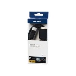 Καλώδιο DisplayPort - VGA με μήκος1.8m BLOW με επιχρυσωμένες άκρες μαύρο χρώμα