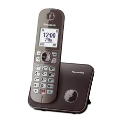 Ασύρματο Τηλέφωνο Panasonic KX-TG6851GRM σε γκρι χρώμα με Ελληνικό μενού