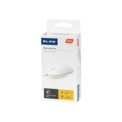 Ποντίκι BLOW MP-60 USB σε λευκό χρώμα 1000DPI με εμβέλεια καλωδίου 1.5m