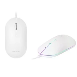 Ποντίκι BLOW MP-60 USB σε λευκό χρώμα 1000DPI με εμβέλεια καλωδίου 1.5m