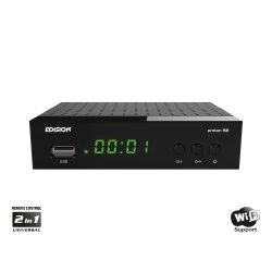 Δορυφορικός Δέκτης EDISION PROTON S2  Full HD H.264 σε μαύρο χρώμα με τηλεκοντρόλ