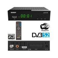 Δορυφορικός Δέκτης EDISION PROTON S2  Full HD H.264 σε μαύρο χρώμα με τηλεκοντρόλ
