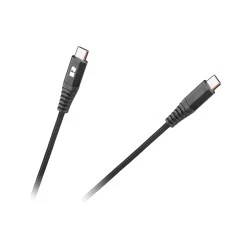 Καλώδιο USB type C 1m M/M REBEL σε μαύρο χρώμα με λειτουργία φόρτισης & μεταφορά δεδομένων