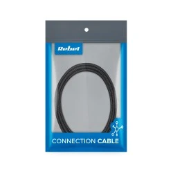 Καλώδιο USB type C 1m M/M REBEL σε μαύρο χρώμα με λειτουργία φόρτισης & μεταφορά δεδομένων