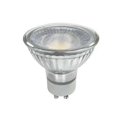 Λάμπα LED GU10 γυάλινη 230V AC 7W θερμό χρώμα φωτός 3000K δέσμης 100° 570Lm Ra80
