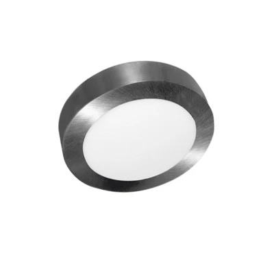 LED Panel Slim Επίτοιχο Στρογγυλό 20W θερμό φως 3000K 1440lm IP44 Νίκελ Ματ 